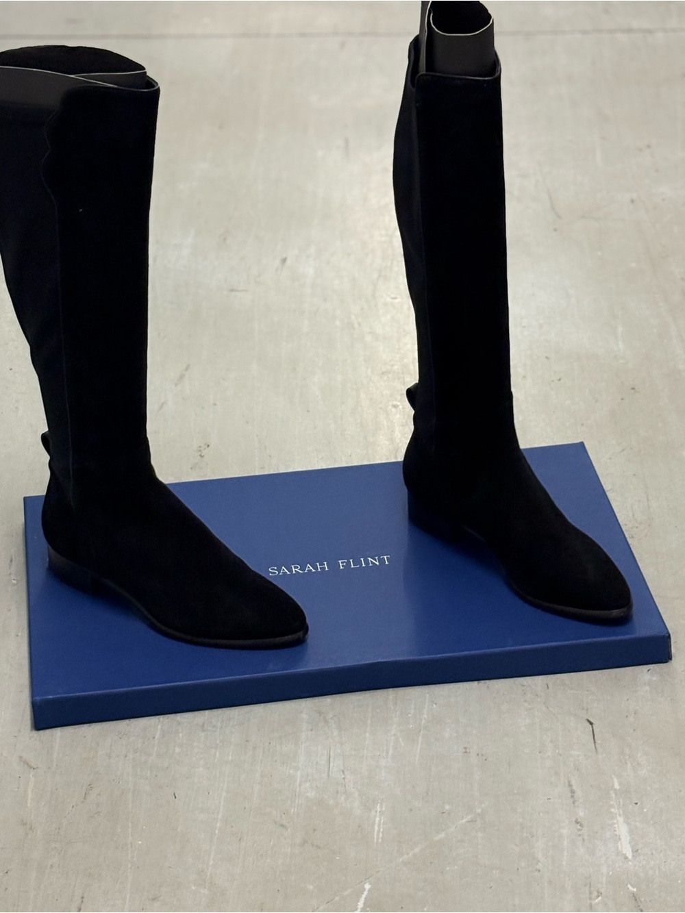 Sarah Flint Perfect Stretch 30 Water Resistant Boots. Suede. Size IT 40-US 9-9.5